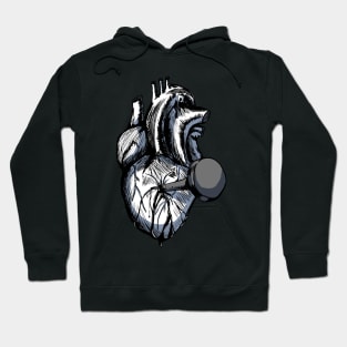 Nailed Through the Heart (Black and White) Hoodie